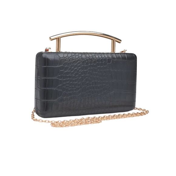 URBAN EXPRESSIONS Bag Box Claudette Black Coquette Preppy Party Boho Retro NWOT - Picture 1 of 12